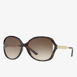 Gucci GG0076S Women's Sunglasses - Havana/Brown EUC